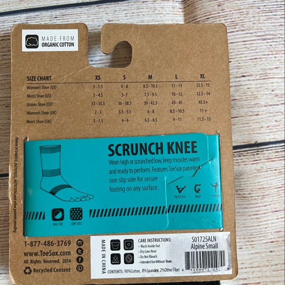 NWT TOESOX SCRUNCH KNEE half toe socks - Picture 5 of 6